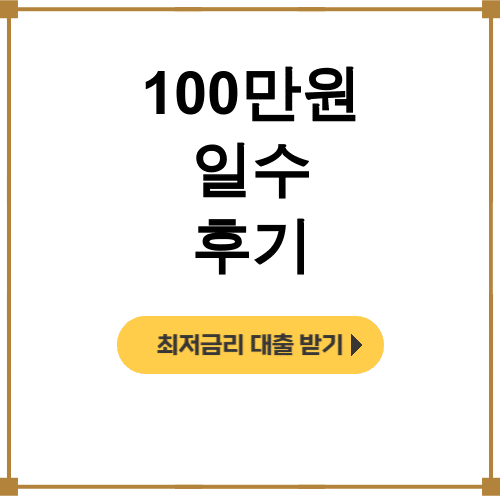 100만원 일수 후기ㅣ명함대출 실패 전 꼭 봐야할 디시 후기 대공개