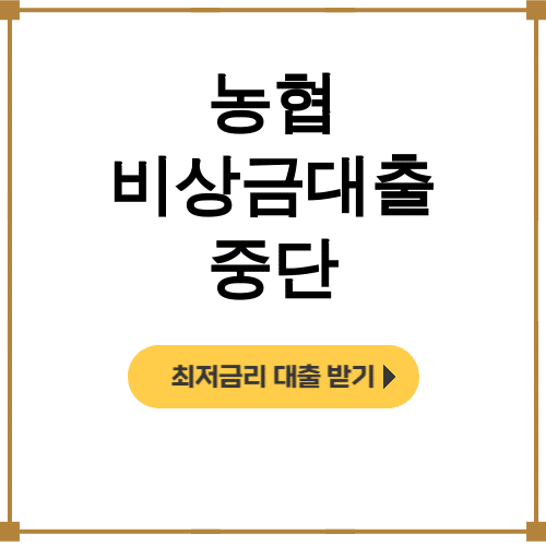 농협 비상금대출 중단 NH콕뱅크로 해결! 실제 후기 대공개