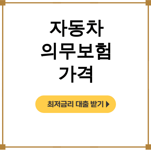 자동차 의무보험 가격
