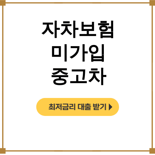 자차보험 미가입 중고차