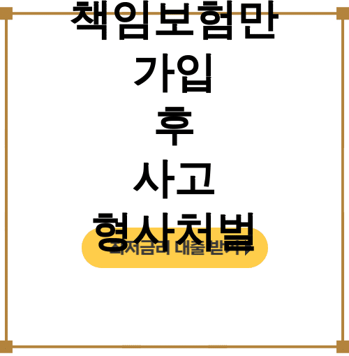 책임보험만 가입 후 사고 형사처벌