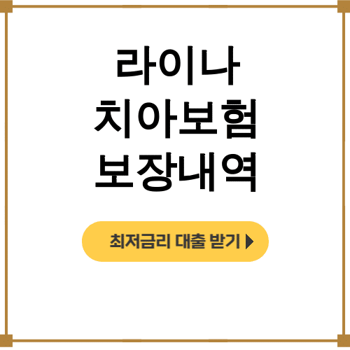 라이나 치아보험 보장내역