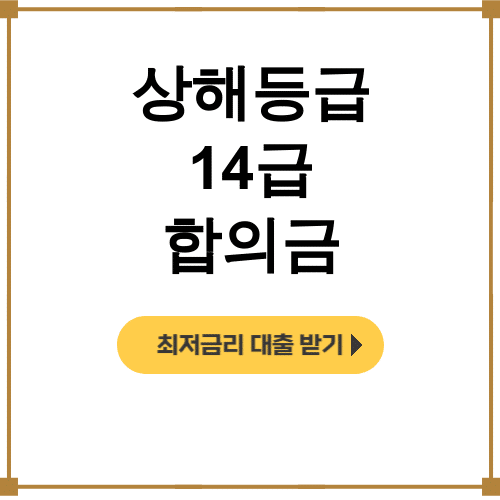 상해등급 14급 합의금