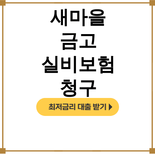 새마을 금고 실비보험 청구