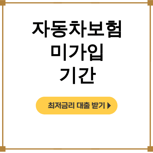 자동차보험 미가입 기간
